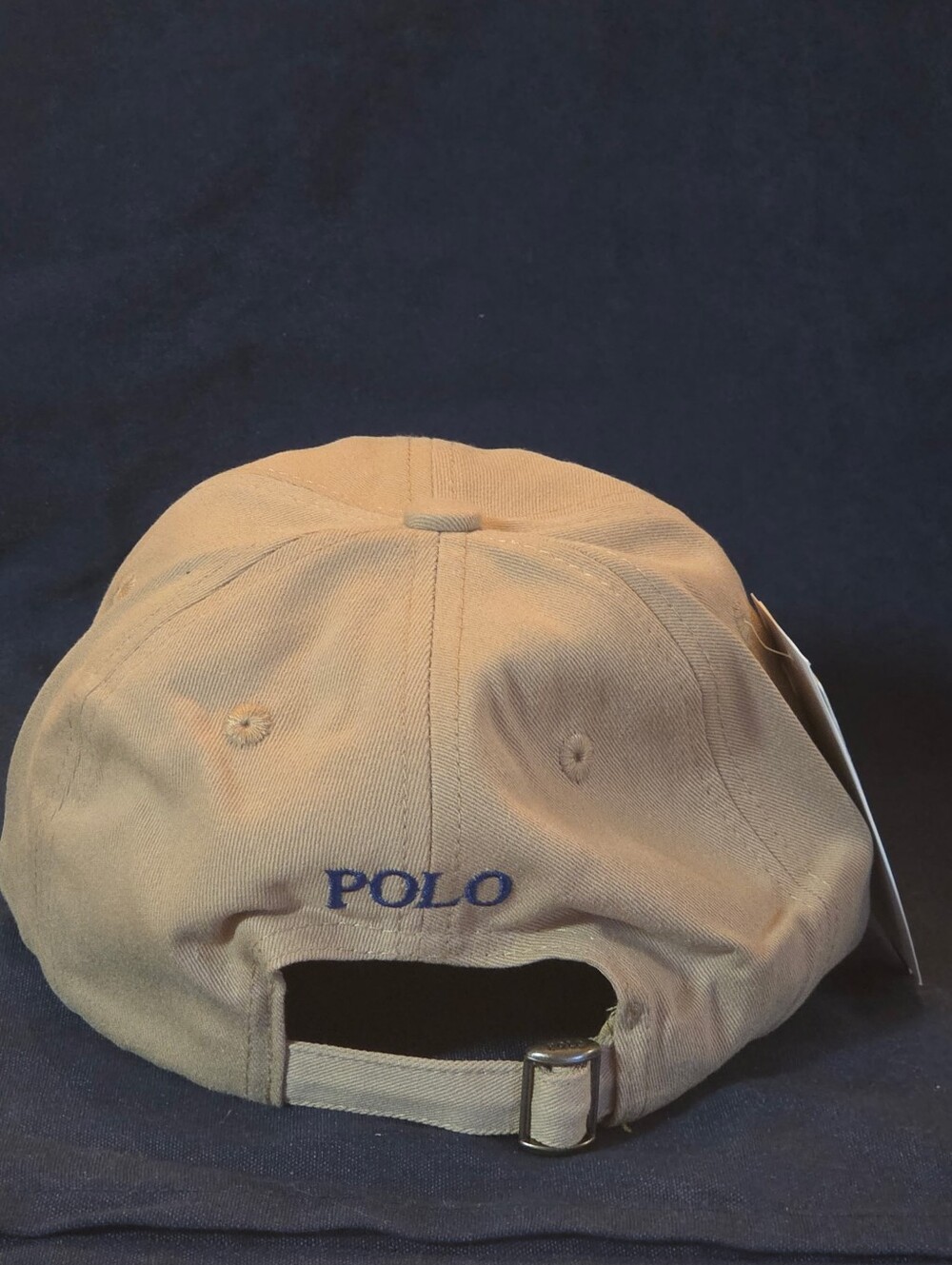 Polo by Ralph Lauren Khaki Cap with Navy Polo Player - Picture 9 of 15